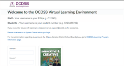 Desktop Screenshot of ocdsb.elearningontario.ca